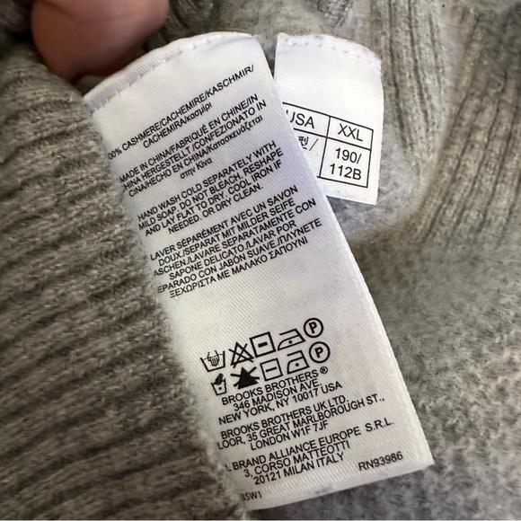 Brooks Brothers o 346 pure cashmere sweater quarter-zip Size XXL (n - Picture 9 of 10